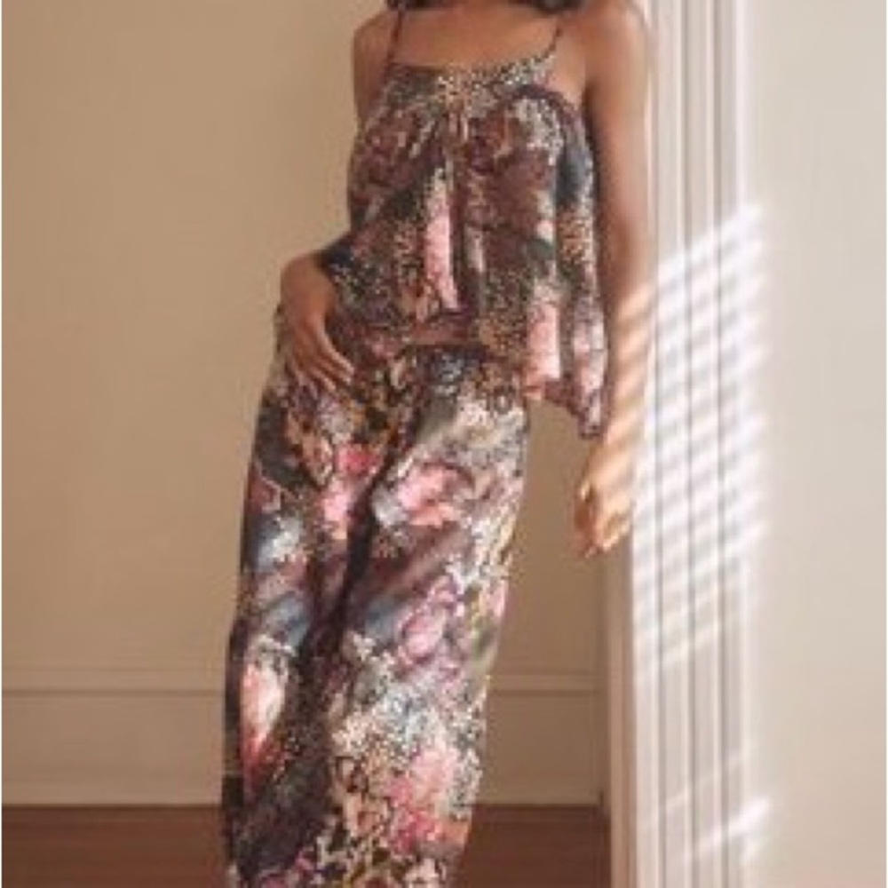 Anthropologie LyreBird Balloon Pants and Raw Edge Matching Top - Matching Set